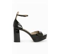 AllSaints Tia Platform Heel Black Shine size 40 | Sandals Outlet | Women | Black