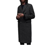 AllSaints Tribeca Coat Charcoal size 36 | Double Breasted Coats Outlet | Men | Black 36