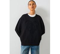 AllSaints Trip Piper Sweat, Black, Size Xs, Women Black