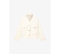 Allsaints Womens Allsaints Clay Funnel-Neck Denim Jacket Ecru White M