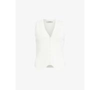 Allsaints Womens Allsaints Cruz V-Neck Ribbed Knitted Waistcoat Chalk White M