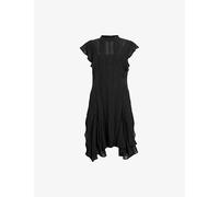 Allsaints Womens Allsaints Fleur Asymmetric Woven Mini Dress Black 12