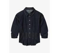 Allsaints Womens Allsaints Nancy Fitted-Waist Stretch-Denim Shirt Rinse Wash Ind 10/12