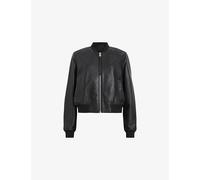 Allsaints Womens Allsaints Orten Leather Bomber Jacket Black 16