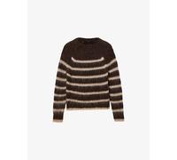 Allsaints Womens Allsaints Riga Striped Knitted Jumper Bttle Brown/Ba S