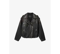 Allsaints Womens Allsaints Samina Regular-Fit Leather Biker Jacket Black/Brown 16