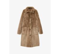 Allsaints Womens Allsaints Serra Regular-Fit Reversible Shearling Coat Conker Brown S