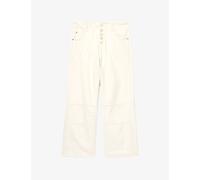 Allsaints Womens Allsaints Tay Carpenter Wide-Leg Denim Jeans Ecru White 30