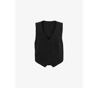 Allsaints Womens Black Aleida V-neck Sleeveless Stretch-woven Waistcoat 10