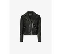 Allsaints Womens Black Balfern Leather Biker Jacket 6
