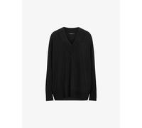 Allsaints Womens Black Bern V-neck Wool Jumper M