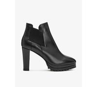 Allsaints Womens Black Sarris Platform Heeled Leather Boots Eur 36 / 3 Uk Women
