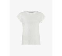 Allsaints Womens Chalk White Anna Crewneck Cotton T-shirt 8