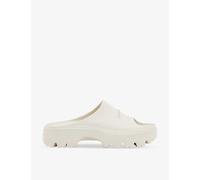 Allsaints Womens Chalk White Eclipse Logo-embossed Rubber Sliders Eur 41 / 8 Uk Women