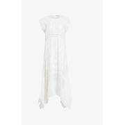Allsaints Womens Off White Gianna Embroidered Cotton Maxi Dress 6