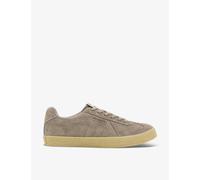Allsaints Womens Taupe Grey Jaimee Logo-embossed Suede Low-top Trainers Eur 40 / 7 Uk Women