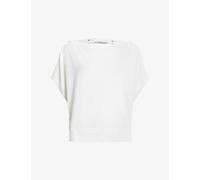 Allsaints Womens White Eli Studded Wool-blend Top S