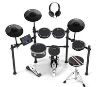 ALLSET 700 Professional Electric Drum Sets with Mude Mesh Drum Pads, 10" Dual Zone Snare, 30 Kits & 600+ BFD Sounds, 2 Pedals, Throne & Headphones, Drumsticks | USB MIDI Integration, Melodics Lessons