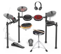 ALLSET Groove Electric Drum Kit Full Size Electronic Drum Kit with 8 Inch Double Layer Mesh Pads, Quiet Playing, Ideal for Kids and Adults, Bateria Electrica