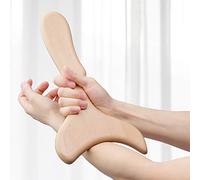 Allshow Wooden Gua Sha Tools Professional Lymphatic Drainage Tool Wood Therapy Massage Tools for Maderoterapia (Burlywood)