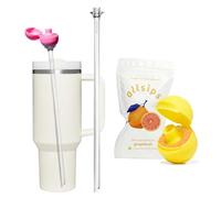 allsips Clear Scentsipper Straw with Favor Grapefruit Pods