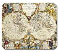 Allsop Nautical Map Double Globe Non Slip Mouse Pad For all Mouse Types