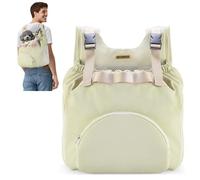 ALLSOPETS Cat Front Carrier Backpack, Pet Backpack for Small Dogs and Cats with Safety Buckle, Side Entry & Adjustable Straps for Travel Hiking Camping (Willow Green)