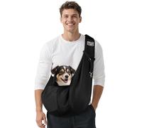 ALLSOPETS Pet Carrier Bag Dog Carrier Sling Reversible Puppy Carrier Purse with Storage Pocket Hand-Free Pet Sling Carrier for Carry Small Dogs Cats Suitable for Travel Outdoor (Charcoal Black)
