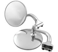 Allstar Performance ALL76401 4" Diameter Stainless Steel Head Slip-Over Door Design Peep Style Side View Mirror - Pair