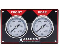 Allstar Performance ALL80172 Two 1000 PSI Liquid-Filled Horizontal Mount Brake Bias 2-Gauge Panel Kit
