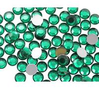Allstarco 1000PCS 5mm SS21 Green Emerald .MD Acrylic Flat Back Rhinestones for Jewelry Making and Face Painting Card Making Embelishments Plastic Crafts Gems