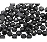 Allstarco 1000PCS 5mm SS21 Jet Black .JT Acrylic Flat Back Rhinestones for Jewelry Making and Face Painting Card Making Embelishments Plastic Crafts Gems