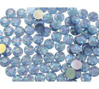 Allstarco 1000PCS 6mm SS30 Blue Sapphire Lite AB Acrylic Flat Back Rhinestones for Jewelry Making and Face Painting Card Making Embelishments Plastic Crafts Gems