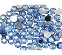Allstarco 1000PCS 6mm SS30 Blue Sapphire Lite .LS Acrylic Flat Back Rhinestones for Jewelry Making and Face Painting Card Making Embelishments Plastic Gems