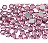 Allstarco 1000PCS 6mm SS30 Pink Rose Lite .RS72 Acrylic Flat Back Rhinestones for Jewelry Making and Face Painting Card Making Embelishments Plastic Gems