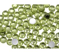 Allstarco 1000PCS 6mm SS30 Yellow Jonquil .JQ26 Acrylic Flat Back Rhinestones for Jewelry Making and Face Painting Card Making Embelishments Plastic Gems