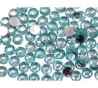 Allstarco 1000PCS 7mm SS34 Blue Aqua Lite .QR120 Acrylic Flat Back Rhinestones for Jewelry Making and Face Painting Card Making Embelishments Plastic Gems