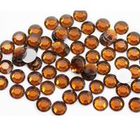 Allstarco 1000PCS 7mm SS34 Brown Smokey Topaz H113 Acrylic Flat Back Rhinestones for Jewelry Making and Face Painting Card Making Embelishments Plastic Gems