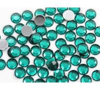 Allstarco 1000PCS 7mm SS34 Green Emerald .MD2 Acrylic Flat Back Rhinestones for Jewelry Making and Face Painting Card Making Embelishments Plastic Gems