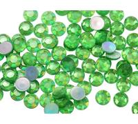 Allstarco 1000PCS 7mm SS34 Green Peridot AB Acrylic Flat Back Rhinestones for Jewelry Making and Face Painting Card Making Embelishments Plastic Gems