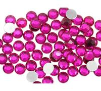 Allstarco 1000PCS 7mm SS34 Pink Fuchsia .MAR09 Acrylic Flat Back Rhinestones for Jewelry Making and Face Painting Card Making Embelishments Plastic Gems
