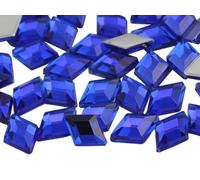 Allstarco 10x7mm Blue Sapphire Dark .NAB01 Flat Back Diamond Acrylic Rhinestones Plastic Gems for Jewelry Making Costume Jewels Cosplay Embelishments - 100 Pieces