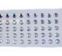 Allstarco 12mm (15/32") Crystal AB SS50 Self-Adhesive Rhinestones, 250 PCS