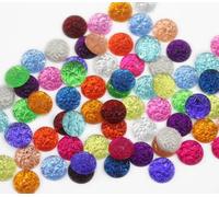 Allstarco 18mm Assorted Colors Flat Back Acrylic Baroque Cabochons Plastic Gems Plastic Costume Cosplay Jewels - 100 Pieces