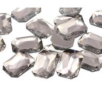 Allstarco 18x13mm Flat Back Octagon Acrylic Rhinestones Plastic Gems for Jewelry Making Costume Jewels Cosplay Embelishments Crafts - 30 Pieces (Crystal Clear H102)