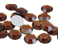Allstarco 20mm Brown Smokey Topaz H113 Flat Back Acrylic Rhinestones Cosplay Plastic Gems Embelishments Jewelry Making Crafts Scrapbooking Costume Jewels - 20 Pieces