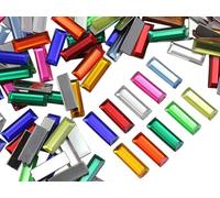 Allstarco 22x7mm Baguette Flat Back Rectangle Acrylic Rhinestones Assorted Colors Plastic Gems for Crafts Costume Embelishments Card Making Jewels Jewelry Making Cosplay Jewels 125 Pcs