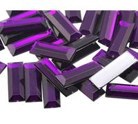 Allstarco 22x7mm Purple Amethyst .NAT02 Baguette Flat Back Rectangle Acrylic Rhinestones Plastic Gems for Crafts Costume Embelishments Card Making Jewels Jewelry Making Cosplay Jewels 40 PCS
