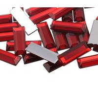 Allstarco 22x7mm Red Ruby .TM Baguette Flat Back Rectangle Acrylic Rhinestones Plastic Gems for Crafts Costume Embelishments Card Making Jewels Jewelry Making Cosplay Jewels 40 PCS
