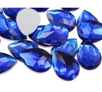 Allstarco 25x18mm (1x23/32) Blue Sapphire Teardrop Acrylic Gems, 20 PCS